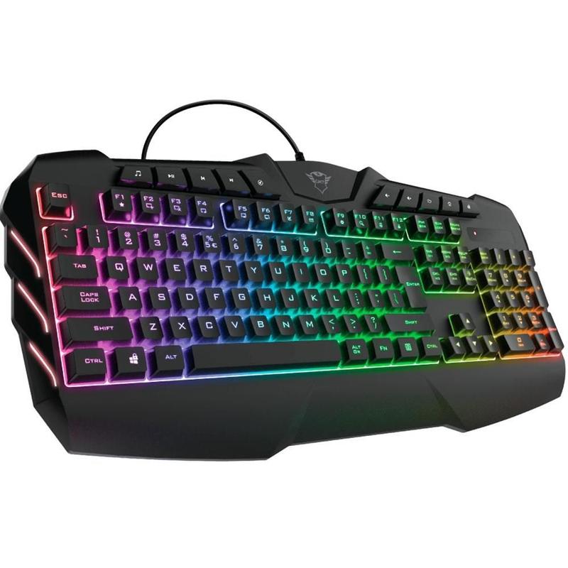 gigi Teclado Gamer Semi Mecânico Trust Gxt-881 Odyss, LED, Multimídia